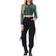 thumbnail image 2 of Chaqueta Bomber Crop INSPIRE CHIC para mujer, chaquetas ligeras de manga larga de malla transparente M Verde, 2 of 6