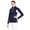 Navy, variant on TuffRider Women's Ventilated Technical Long Sleeve Sport Shirt with Mesh, Aqua, 2X