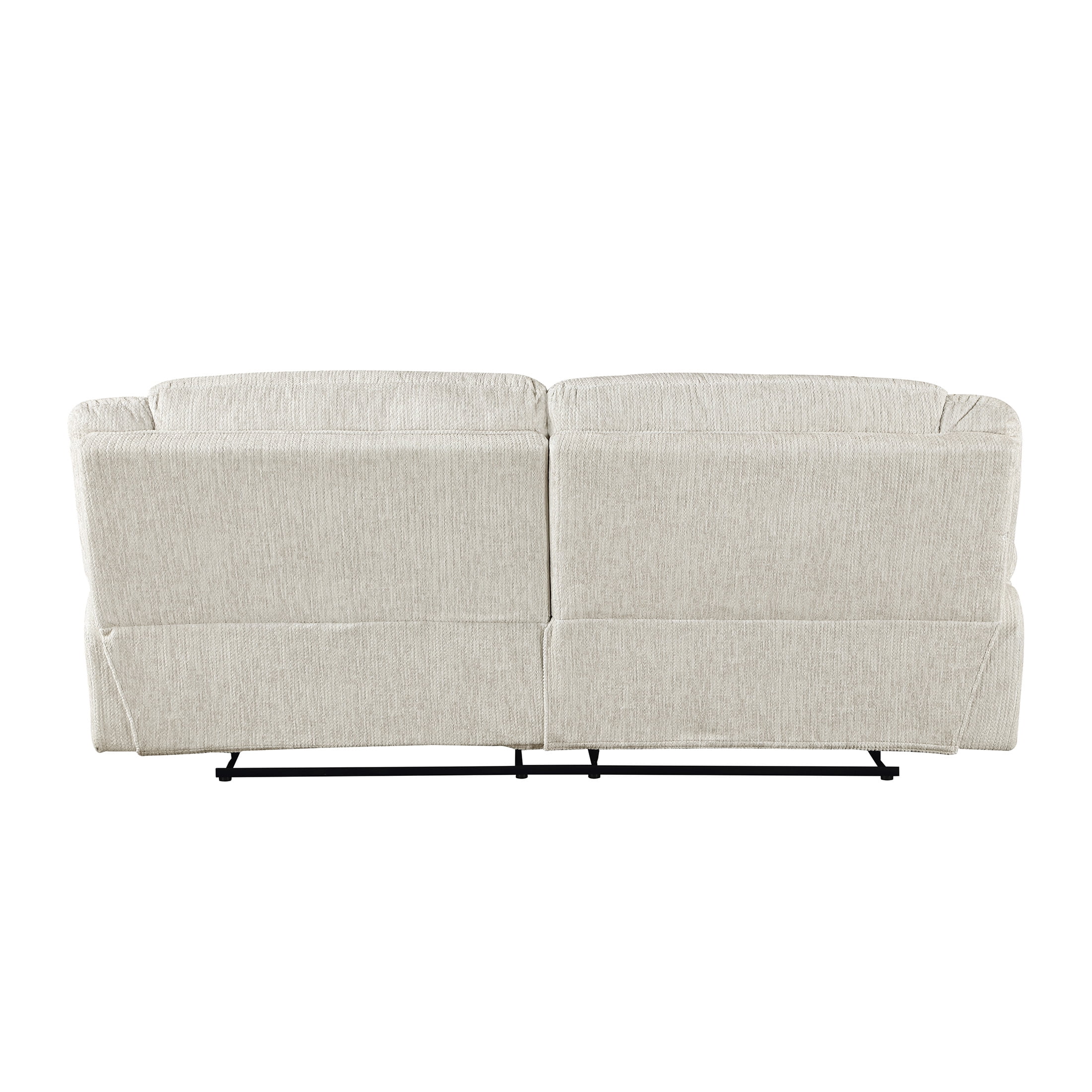 OakvillePark Modenza Microfiber Manual Double Reclining Sofa, Vanilla-Beige