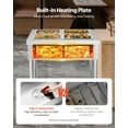 thumbnail image 3 of 4-Pan Commercial Food Warmer, 1500W Electric Heated Buffet Station with Undershelf - Stainless Steel Steam Table for Restaurant, Catering, Party & Hotel Use, 3 of 11