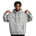 thumbnail image 2 of Mens Hooded Fashion Long Sleeve Hoodies Casual Drawstring with Pockets Pullover Sweatshirt for Men Light Gray L, 2 of 7