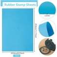 thumbnail image 2 of DIY 2 Sheets Light Blue Rubber Stamp Sheets 11.8x8.2 inch A4 Laser Stamp Rubber Laserable Rubber Carving Blocks for DIY Crafts Stamp Engraving Machines 2.5mm Thick DIY, 2 of 6