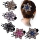 thumbnail image 4 of Pinzas para el cabello con flores de diamantes de imitación, elegantes pinzas para el cabello curvadas para mujeres y niñas, 4 of 7