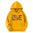 thumbnail image 2 of JTSRKL Leopard Love Fall Pumpkin Hooded Sweatshirts for Kids Cute Boys Girls Long Sleeve Hoodie Tops with Kangaroo Pockets Lightweight Fall Outfit Clothes Yellow 9-10 Years, 2 of 4