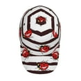 thumbnail image 6 of Wukai Ladybugs on Black and White Striped1 Baseball Cap: Comfortable, Stylish, and Adjustable Hat for Sports, Daily Wear, and Outdoor Activities-One Size, 6 of 7