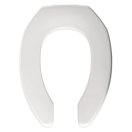 Front Check - Bemis B2155SSCT000 Elongated Open Front Less Cover Toilet Seat with Self-Sustaining Check Hinge in White
