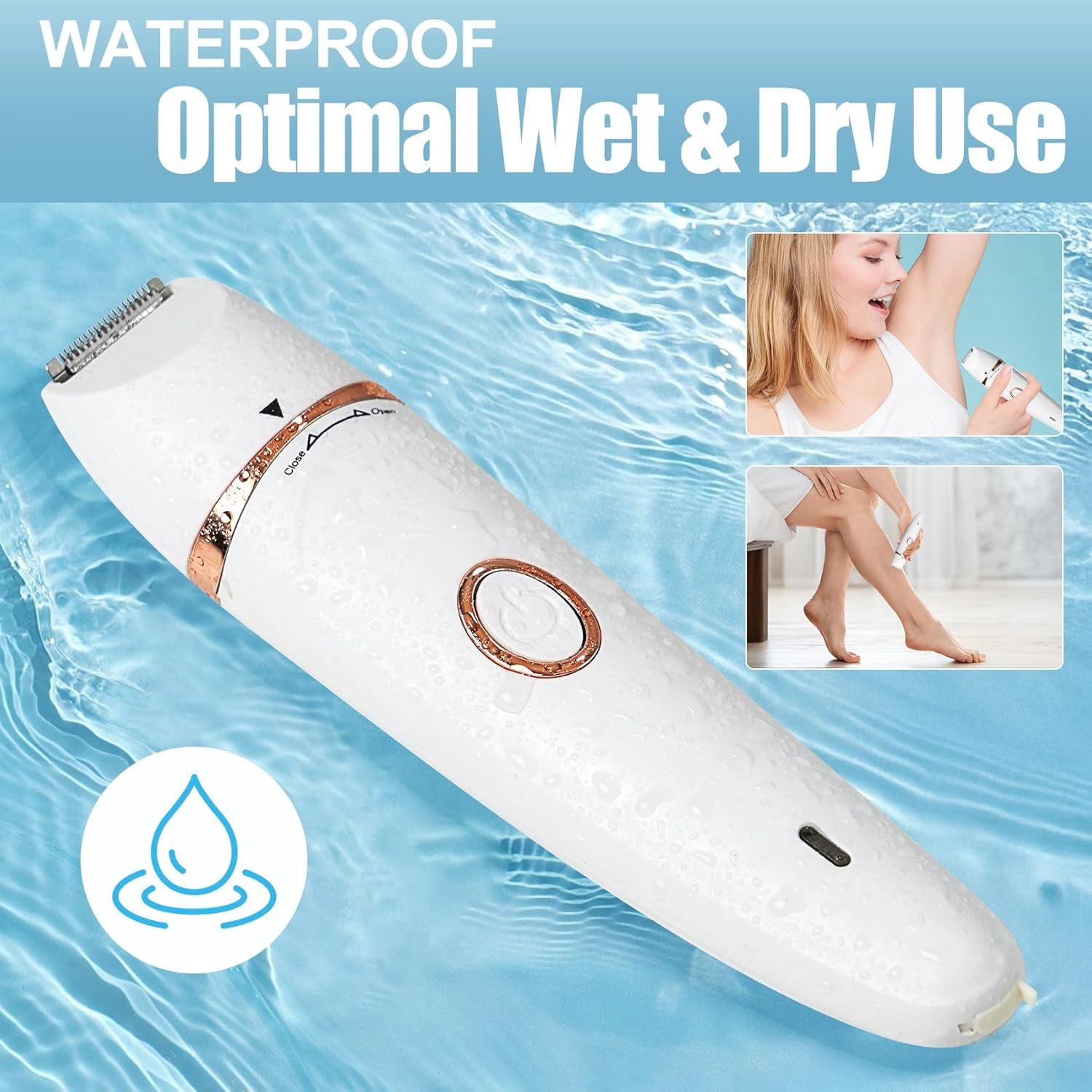 7 in 1 Electric Bikini Trimmer for Women, Women's Razor Shaver. Hair Removal Device for face, Bikini Area, Underarm, arm, and Legs. Compact and Convenient, Perfect for Home and Travel.