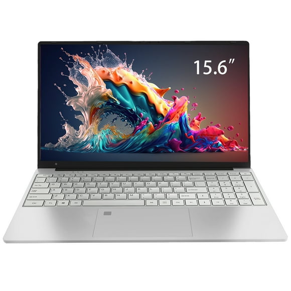 Pre-Owned 15.6" Full HD Windows 11 Pro Laptop for Office & Study, 16GB RAM 512GB SSD, Intel Celeron N5095, FingerPrint, Backlit Keyboard,Wi-Fi, HDMI, Silver