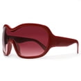 thumbnail image 4 of Gafas de sol TYA Oversize con diseño envolvente tipo escudo rojo para mujeres y hombres, 4 of 6