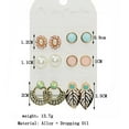 thumbnail image 5 of Magik 6-12 Pairs Fashion Rhinestone Crystal Pearl Earrings Set Women Ear Stud Jewelry, 5 of 5