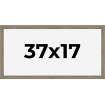 37x17 Frame Gray Barnwood Rustic Solid Wood Picture Frame | 1.5 Inch Moulding Width | Includes UV