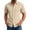 Beige, variant on Mens Button Down Collared Shirts Lightweight Breathable Flex Summer Casual Tees Business Versatile Soft Easy Daily Comfort Fit Tops