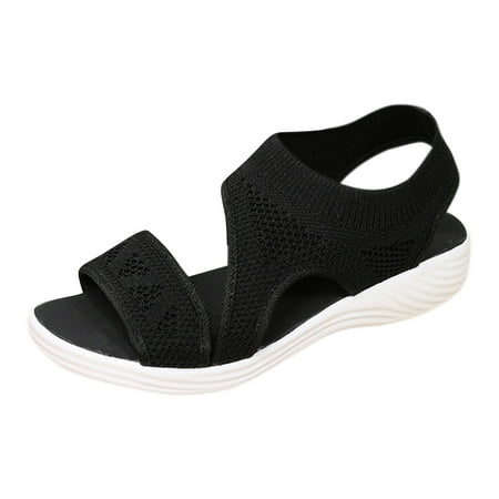 

Summer New Casual Shoes Hollow Peep Toe Mesh Platform Sandals