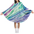 thumbnail image 3 of Abstract Watercolor Waves Blanket Oversized Wearable Hooded Blanket Warm Throw Blanket Buttons Sweatshirt For Women Men Teens Flannel, 3 of 8