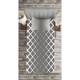 thumbnail image 3 of Ambesonne Abstract Quilted Bedspread Set 2 Pcs, Square Shape Geometric, Twin Size, Black White, 3 of 3