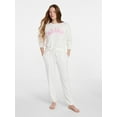 thumbnail image 3 of Joyspun Women's French Terry Knit Bridal Jogger Sleep Pants, 29'' Inseam, Sizes XS-3X, 3 of 6