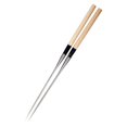 thumbnail image 2 of Palillos de Sashimi con mango de madera, palillos portátiles para servir salmón, herramientas de guarnición para Sashimi de acampada diario 21 cm, 2 of 9