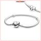 thumbnail image 2 of Charms Pulsera Cadena De Serpiente Con Forma De Amor Momentos (Plateado En Plata) Encantos DIY + Bolsa De Terciopelo Gao Jiahui unisex, 2 of 2