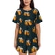 thumbnail image 1 of Fotbe Beer Conjunto de Pijama Estampado para Mujer, 2 Piezas, Ropa de Dormir con Camiseta de Manga Corta y Shorts Suaves-Large, 1 of 6