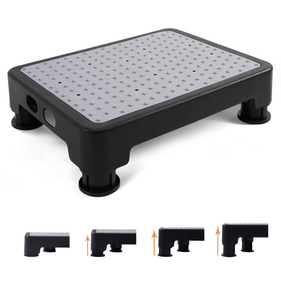 Taburete ajustable CHIKILLA para adultos y niños mayores, negro y gris