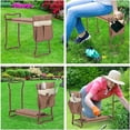 thumbnail image 2 of Garden Kneeler and Seat with Tool Pouch, Foldable Garden Bench with Soft EVA Foam Kneeling Pad & Gloves, 2 of 8