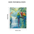 thumbnail image 3 of ZFLMY Parrots Tropical Forest Waterfall Canvas Wall Art Decor 16x20in, 3 of 5