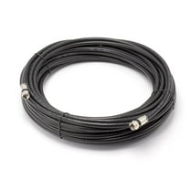 125 Foot Black - Solid Copper Coax Cable - RG6 Coaxial Cable with Connectors, F81 / RF, Digital Coax for Audio/Video, Cable TV, Antenna, Internet, & Satellite, 125 Feet (38 Meter)