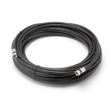 100' Feet, Black RG6 Coaxial Cable (Coax Cable) with Weather Proof Connectors, F81 / RF, Digital Coax - AV, Cable TV, Antenna, and Satellite, CL2 Rated, 100 Foot