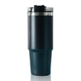thumbnail image 3 of Capacidad de vacío de gran capacidad aislada café leche taza de té ejercicio jogging acero inoxidable bebida taza con tapa transparente en casa negro 600 ml Advancent HA011613-01B, 3 of 7