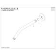 thumbnail image 3 of Kingston Brass K162R7 Shower Scape 10" Shower Arm with Round Flange, Brushed Brass, 3 of 3