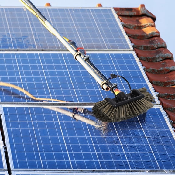 MOKKHNB Multi Color Solar Panel Brush, Nylon Steel, Quick Replace, All-Weather