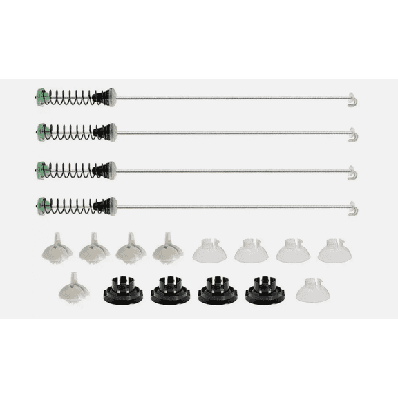 SRK0362 Clothes Washing Machine Suspension Rod Damper Shocks 4 Pack for Whirlpool W11130362 AP6262443, PS12347546