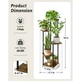 thumbnail image 3 of Bamworld Tall Plant Stand Indoor 5 Tier Metal Plant Shelf Brown Plant stand for Multiple Plants Small Plants Pots Flower Stand Pot Holder for Patio Garden Corner Balcony Living Room, 3 of 7