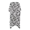 thumbnail image 2 of HELLHERO Black and White Leopard Print Swimwear Coverup Loose Polyester Lightweight Long Kimono Swimsuit Cover Up, 2 of 6