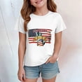 thumbnail image 2 of CAICJ98 America 250 Shirt Boys Girls 4th of July American Flag Shirts Toddler Kids Patriotic T-Shirt Independence Day Tee Tops Outfit (White,7-8 Years), 2 of 4
