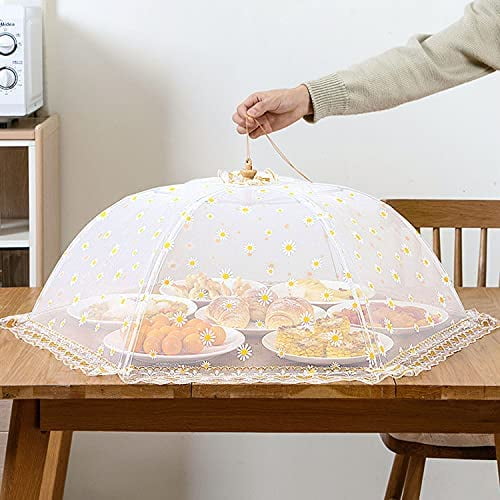 Large Premium Pop Up Mesh Food Cover Collapsible Food Fly Net Cover  Protector for Outdoors Kitchen Garden Parties BBQ Keep from Flies Bugs 