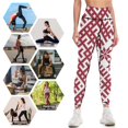 thumbnail image 4 of Red Latvian Lielvarde Belt motif Leggings for girls Fitness woman Womens Leggings, 4 of 6