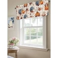 thumbnail image 4 of Thanksgiving Pumpkin Valances for Windows Leaf Floral Linen Pumpkins Kitchen Valance Curtain Rod Pocket Small Curtains for Cafe Bathroom Laundry Basement 42" x 12", 4 of 8