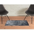 thumbnail image 2 of 2' x 3' Gray and Orange Abstract Power Loom Area Rug, 2 of 4