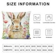 thumbnail image 5 of Easter Pillow Covers Set of  Spring Easter Bunny Floral Decorative Throw Pillow Cover Watercolor Rabbit Cushion Case for Sofa Couch Farmhouse Indoor Outdoor Decoration, 5 of 5