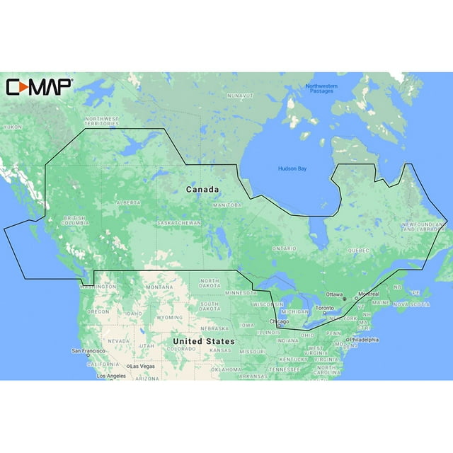 Gráfico C-MAP M-NA-Y216-MS Los lagos de Canadá se revelan tierra adentro