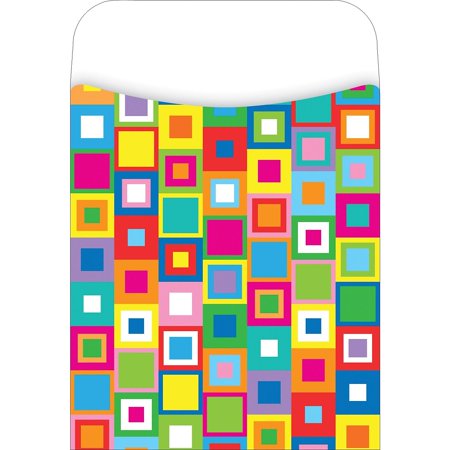UPC: 0612086012237 | Barker Creek Peel and Stick Library Pocket What A Square Design 30/Pack LL1223