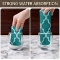 thumbnail image 6 of 4 Pcs Funny Kitchen Towels,Teal Geometric Quatrefoil Pattern Microfiber Dish Towels,Kitchen Tea Towels,Kitchen Towel Set (18" X 26"), 6 of 7