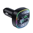 thumbnail image 4 of Voiture LED Émetteur FM 3.1A Bluetooth 5.0 Double Chargeur USB Kit Mains Libres Sans Fil Support Disque U Lecteur de Musique PD Chargeur, 4 of 4