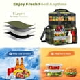 thumbnail image 5 of Holuxer Lunch Box for Men, 24 Can Double Deck Expandable Tactical Mens Lunch Bag for Work Travel Daytrip Picnic Camping, Large Capacity Cooler Bags with Adjustable Shoulder Strap, Green, 5 of 7