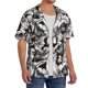 thumbnail image 2 of Fotbe Lilies Flowers Camisa Estampada de Manga Corta para Hombre, Casual de Verano, Estilo Playero, Sin Arrugas-X-Large, 2 of 5