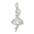 thumbnail image 5 of 925 Sterling Silver Solid Polished Ballerina Charm 27x13mm Wide Pendant Necklace for Women, 5 of 5
