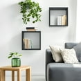 thumbnail image 6 of Kaboon Wall Mount Cube Shelf Set of 2, 12.5x12.5x7.87, Model-Cube-Shelf, Black, 6 of 8