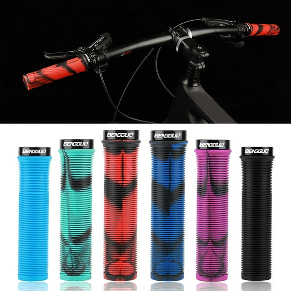 LJNYFDC Rubber Raised Anti-skid Texture Grips Soft Rubber Handlebar Cover Camouflage Print Anti Skid Ergonomic Design MTB Bicycle Grips 1 Pair