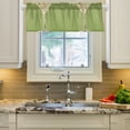 thumbnail image 2 of Yayeee Kitchen Valance Rod Pocket 54" x 18" Living Room Window Curtain, Martini with Olive, 2 of 6